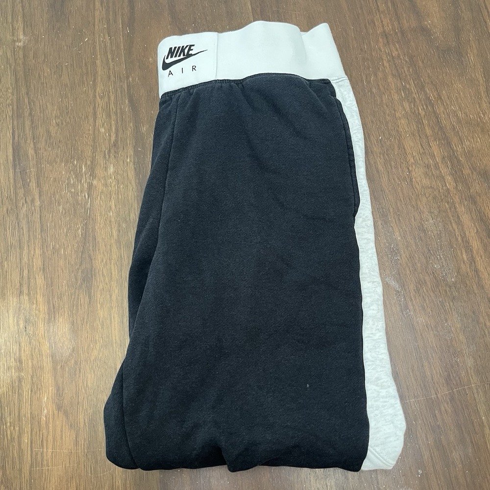 Nike Air Men's S Jogger‎ Pants Black White Fleece sweatpants CV8573-010